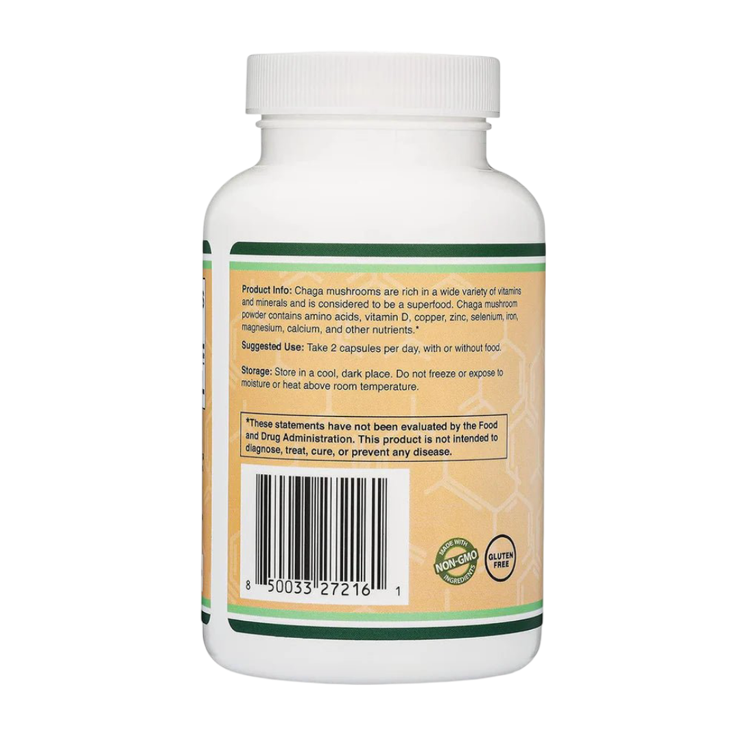 Double Wood - Champignon Chaga - 120 gélules de 500 mg