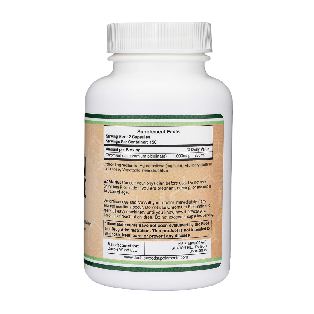 Double Wood - Picolinate de chrome - Capsules de 300 x 500 mcg