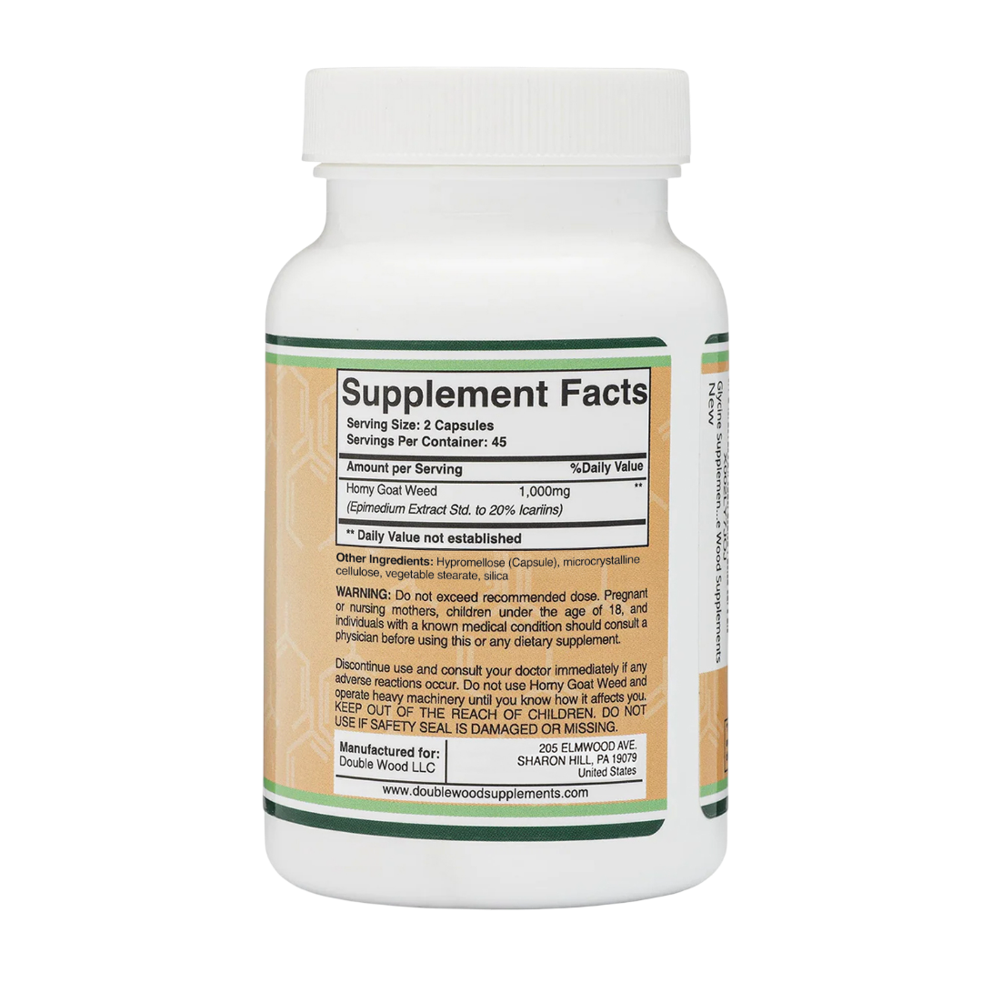 Double Wood - Horny Goat Weed - 90 gélules de 500 mg