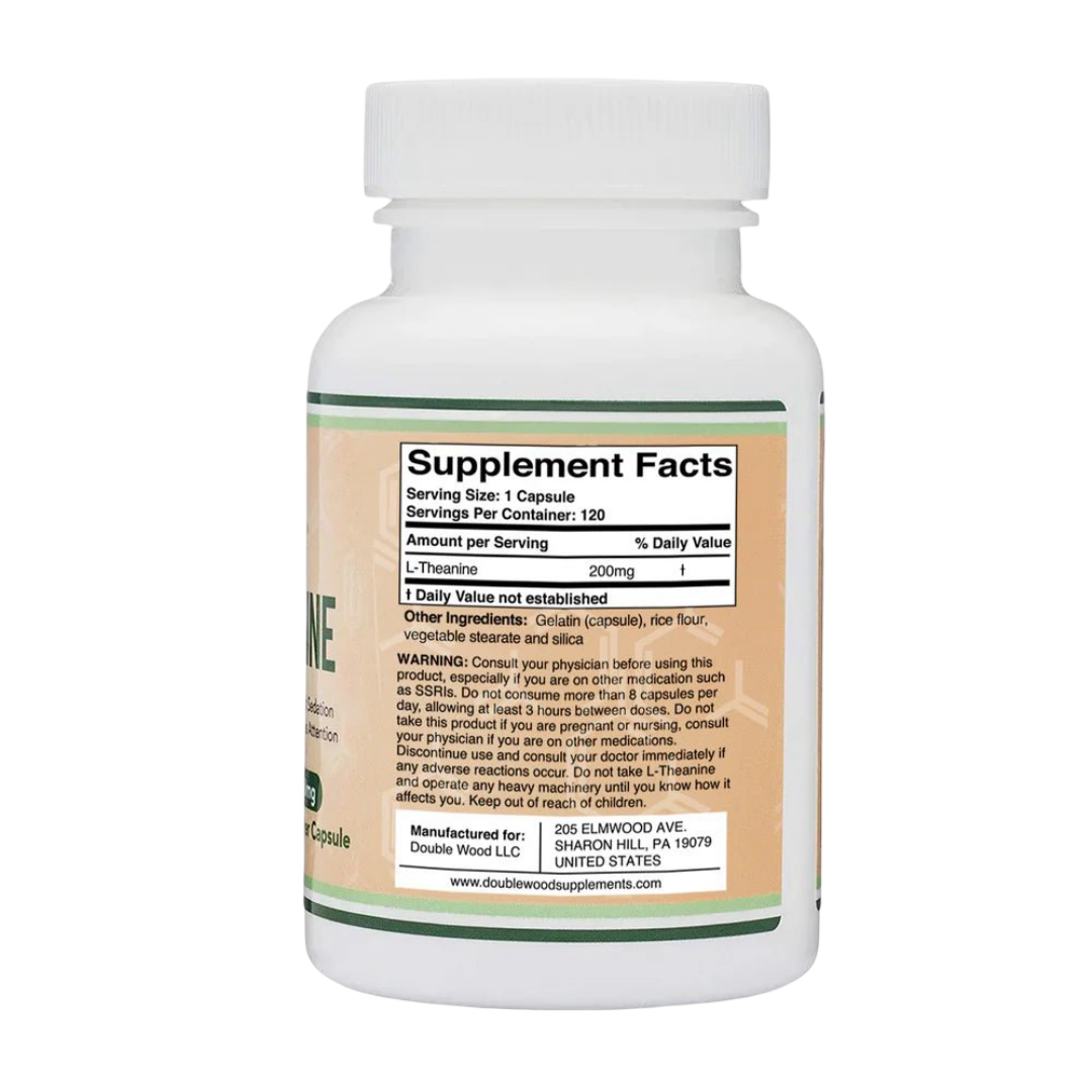 Double Wood - L-Théanine - 120 x 200 mg gélules