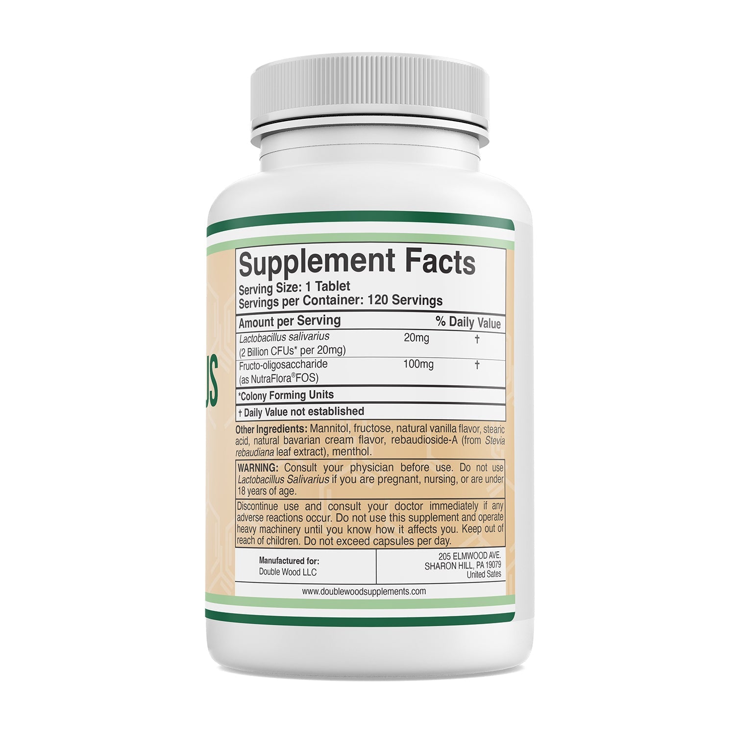 Double Wood - Lactobacillus Salivarius Supplement