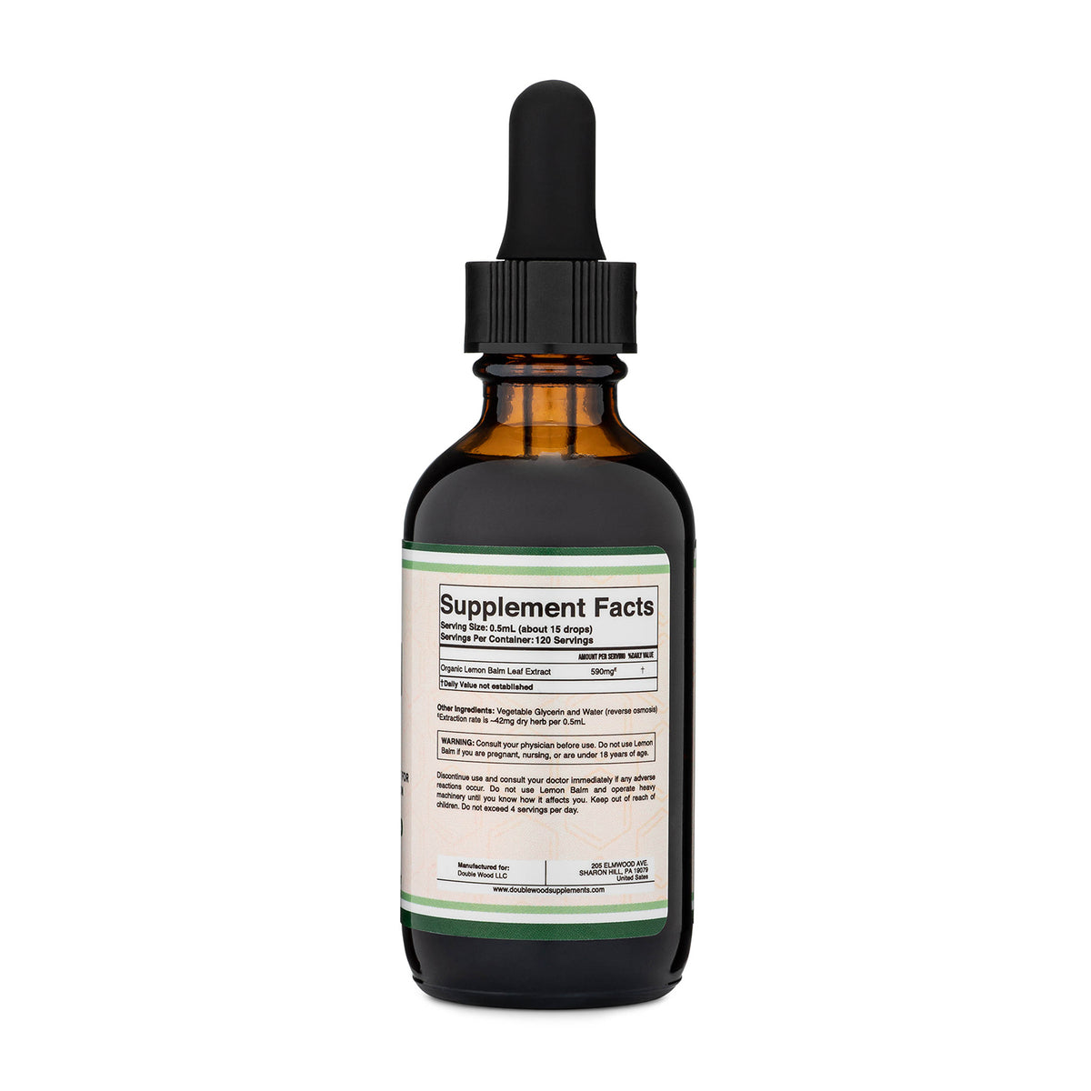 Double Wood - Lemon Balm Drops