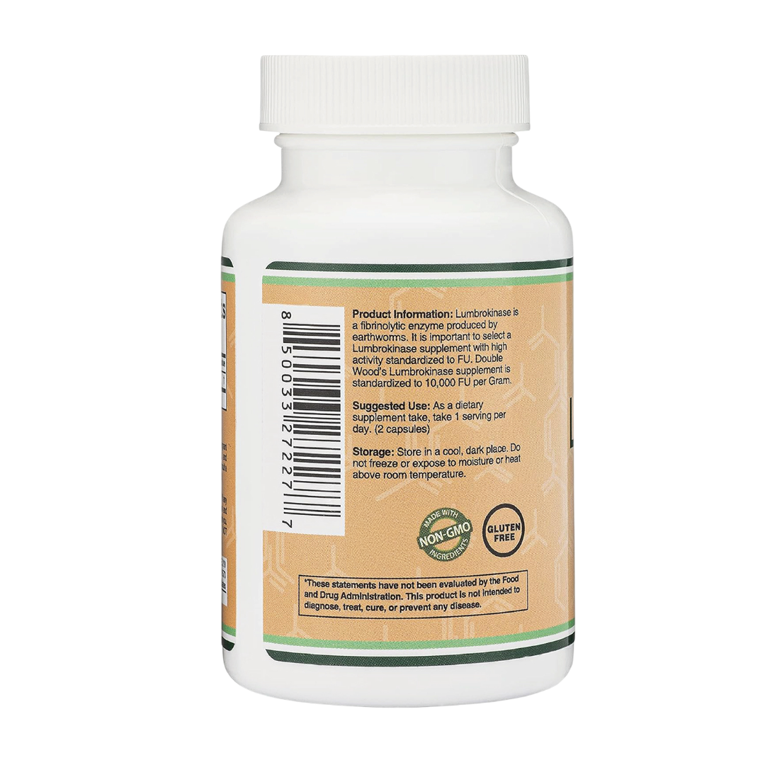 Double Bois - Lumbrokinase - 120 gélules de 75 mg