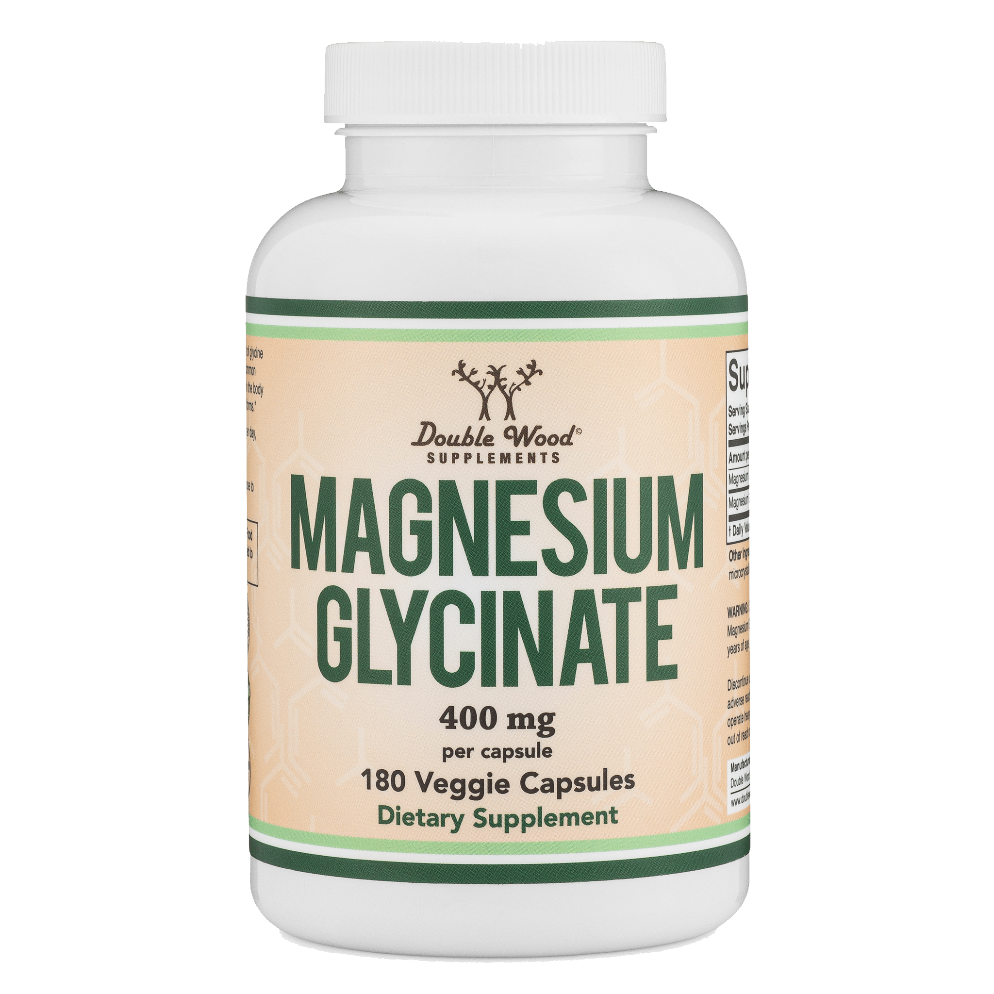 Double Wood - Glycinate de Magnésium - Gélules 180 x 400 mg