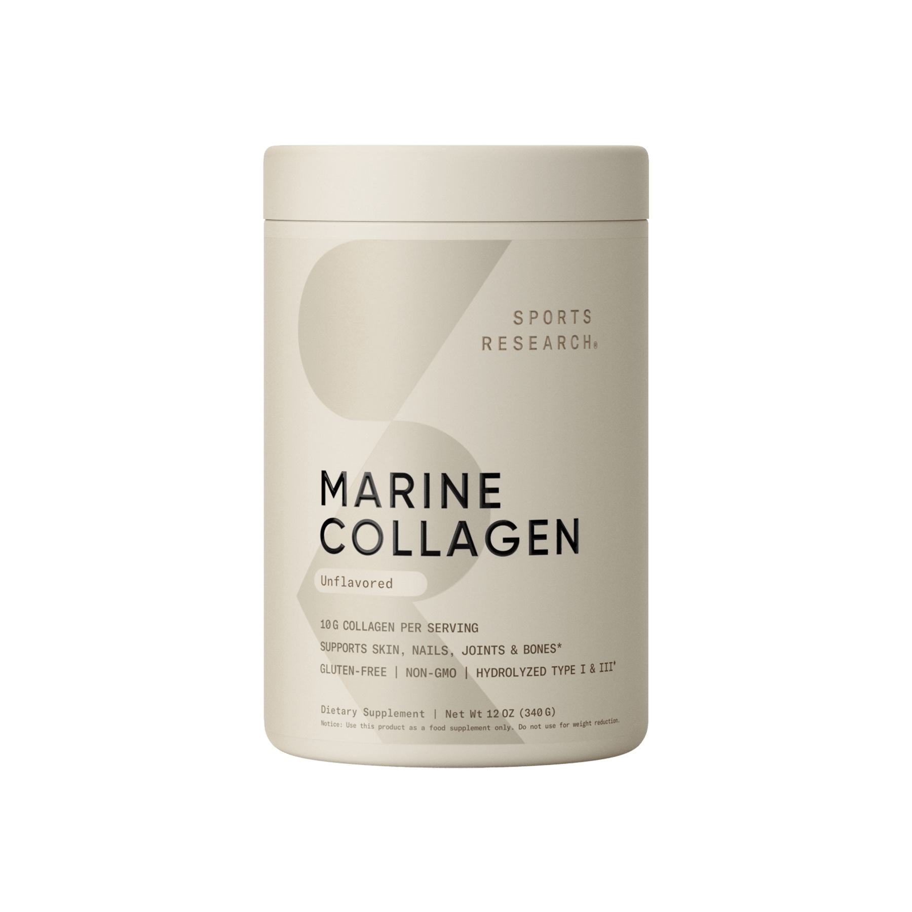 Sports Research - Peptides de collagène marin, 340 g (12 oz)