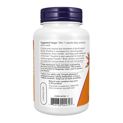 Maintenant - Choline &amp; Inositol 500 mg Capsules Végétales