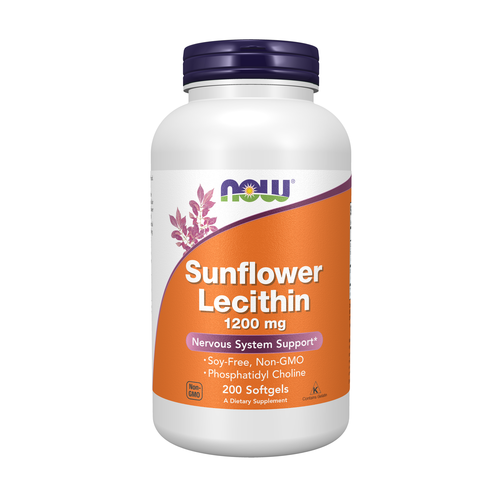 Maintenant - Lécithine de tournesol 1200 mg 200 gélules sans soja, sans OGM