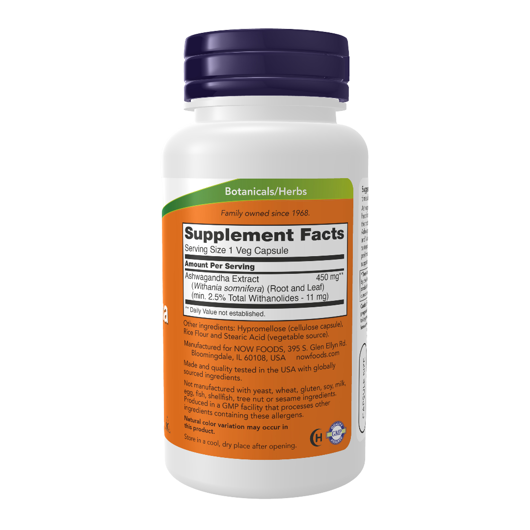 Now - Ashwagandha 450 mg 90 VCapsules
