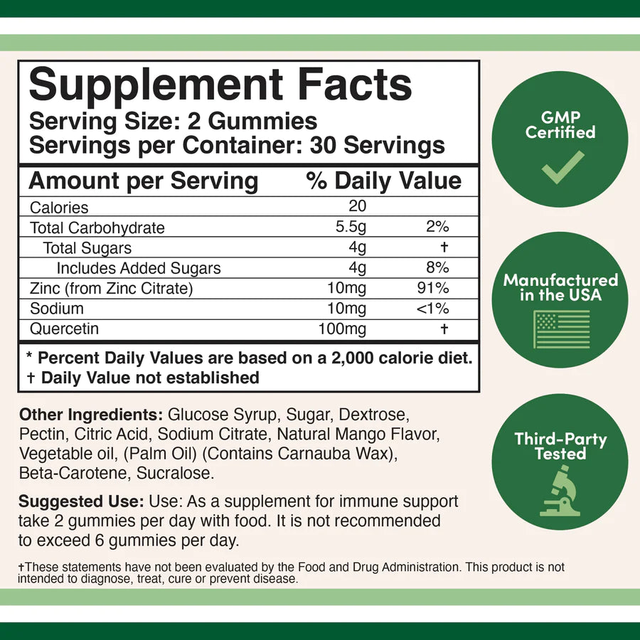 Double Wood - Quercetin & Zinc Gummies