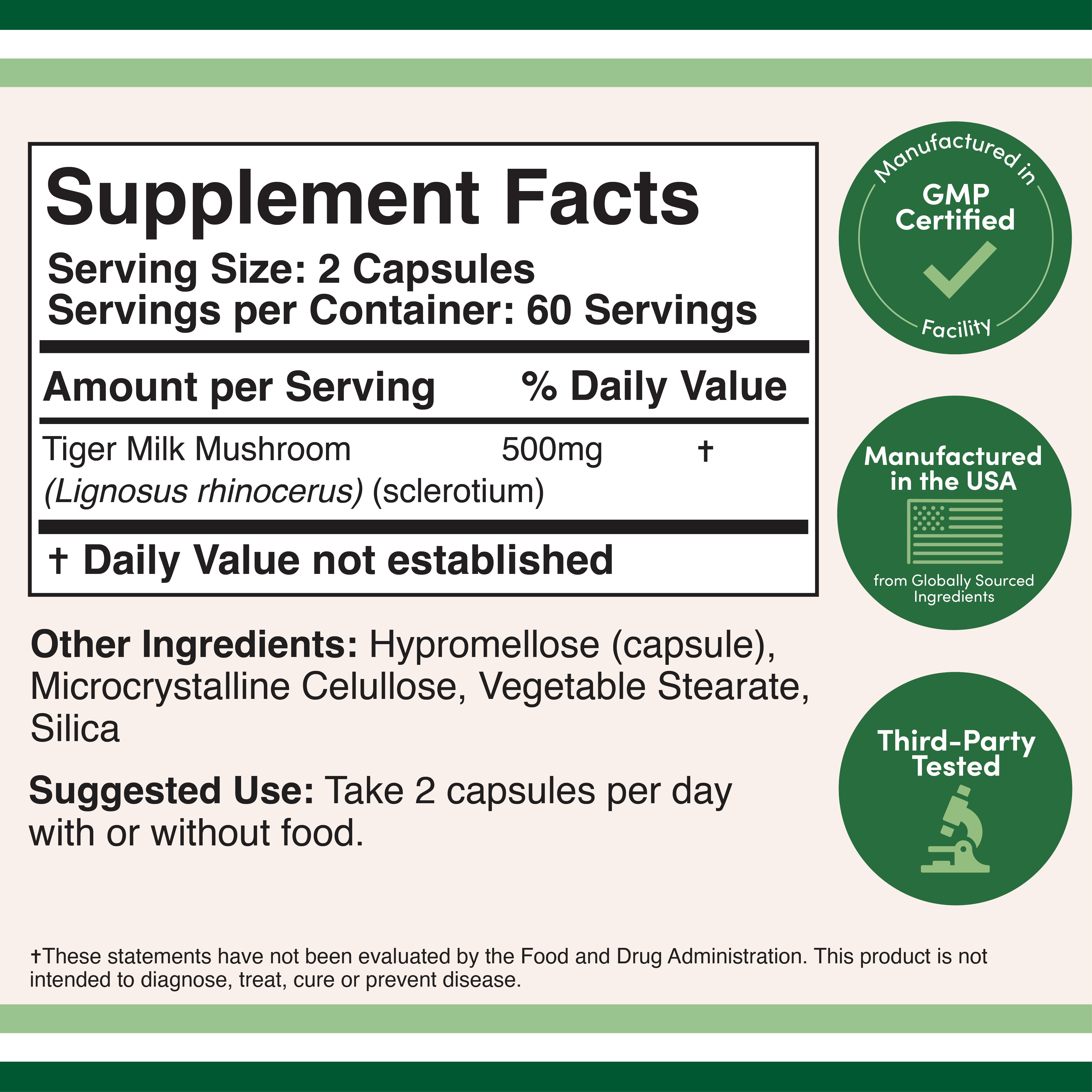 Double Wood - Tiger Milk Mushroom Supplement