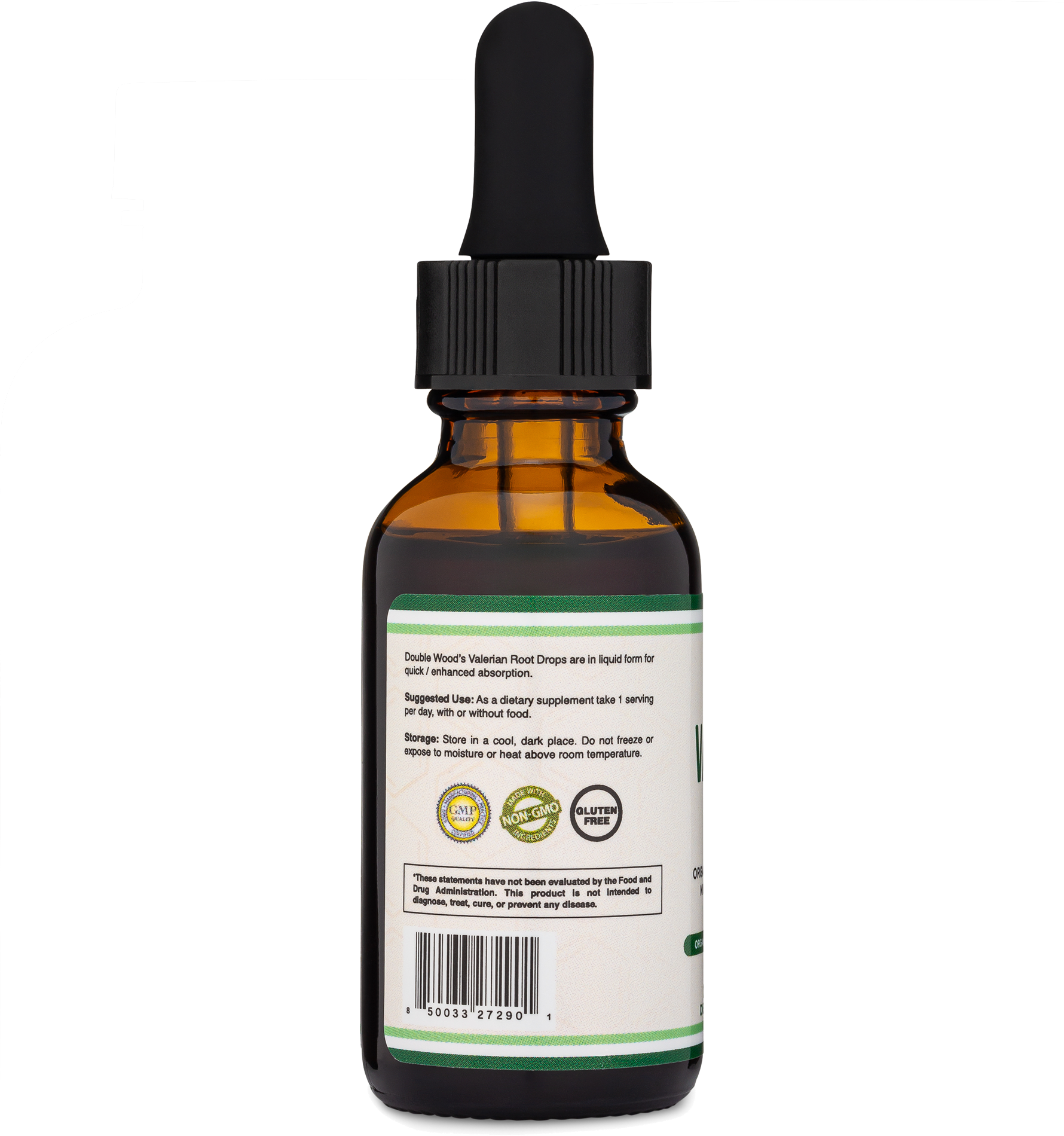 Double Wood - Gouttes de racine de valériane - 30 portions de 1 fl oz