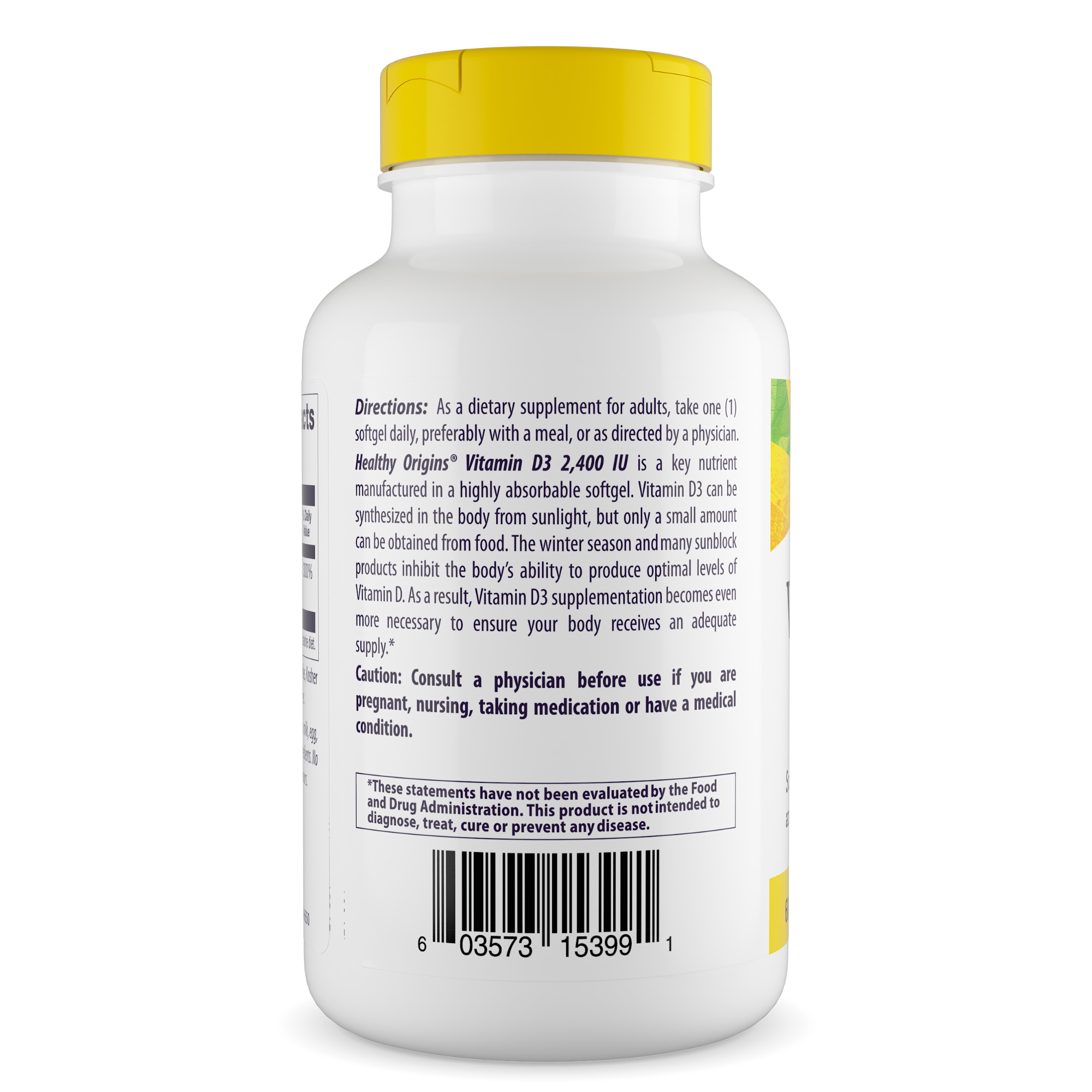 Healthy Origins - Vitamin Dз (with MCT Oil) 2,400 IU