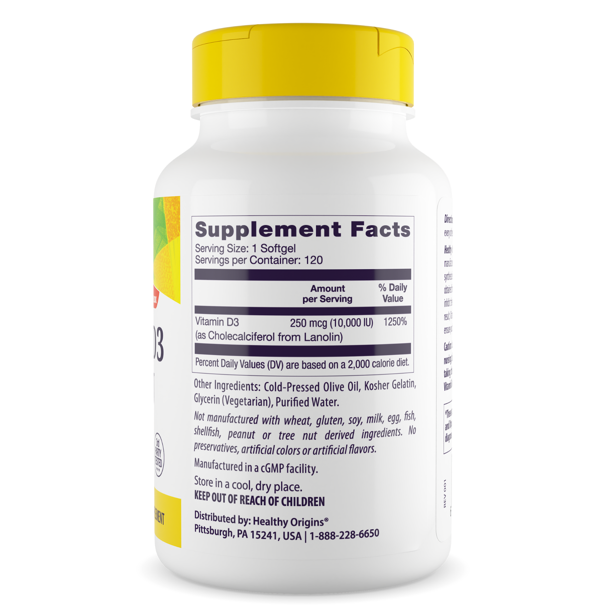 Healthy Origins - Vitamin D3 10,000 IU