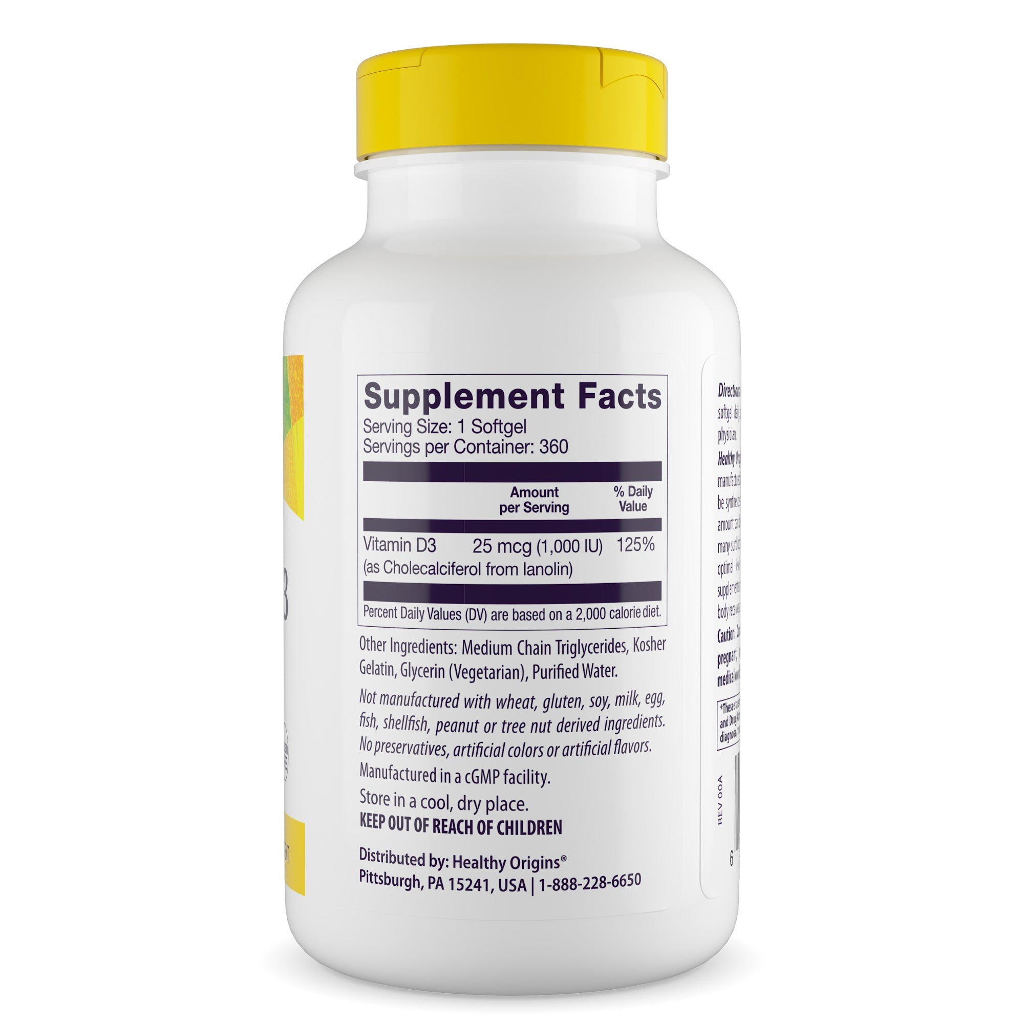 Healthy Origins - Vitamin Dз (with MCT Oil) 1,000 IU