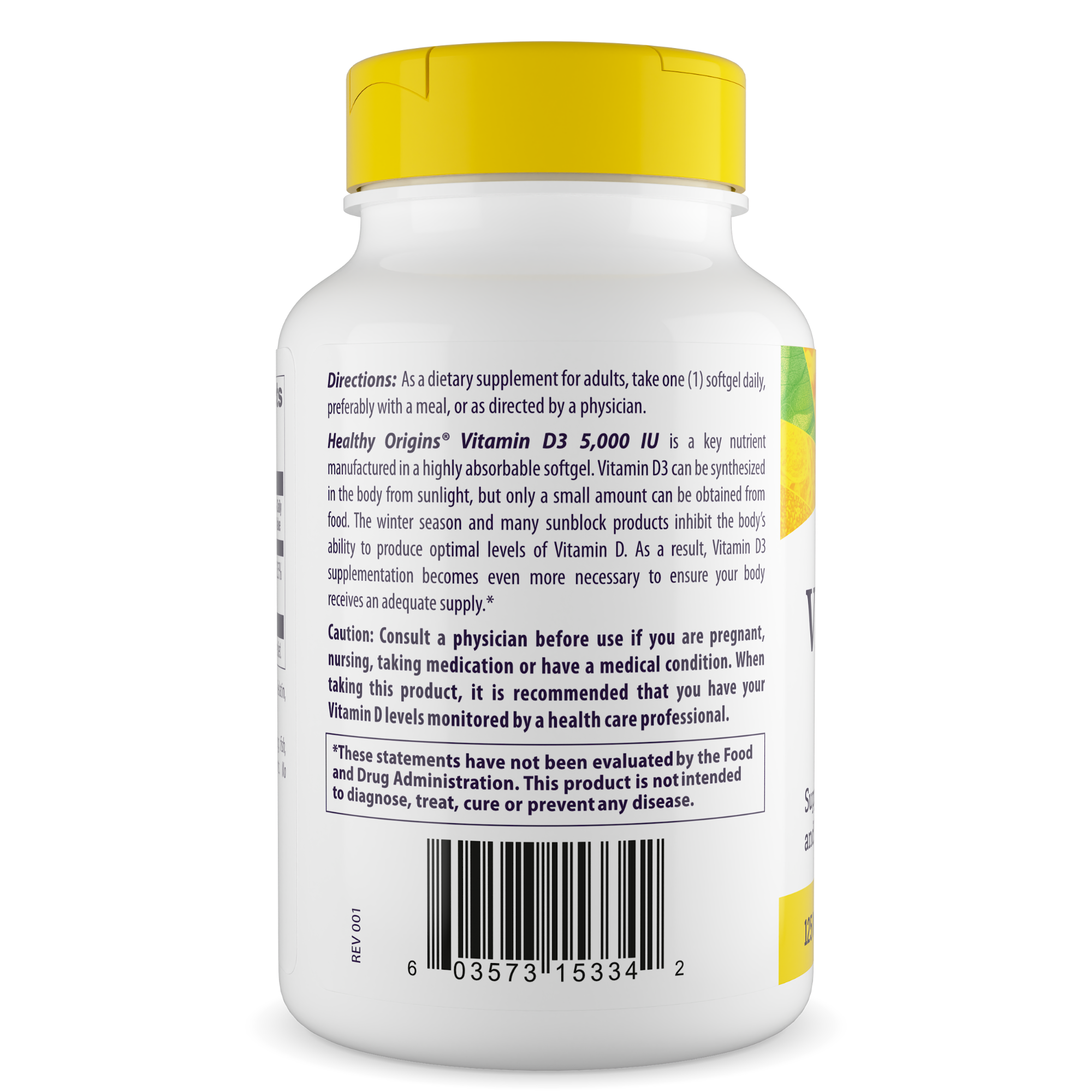 Healthy Origins - Vitamin D3 5,000 IU
