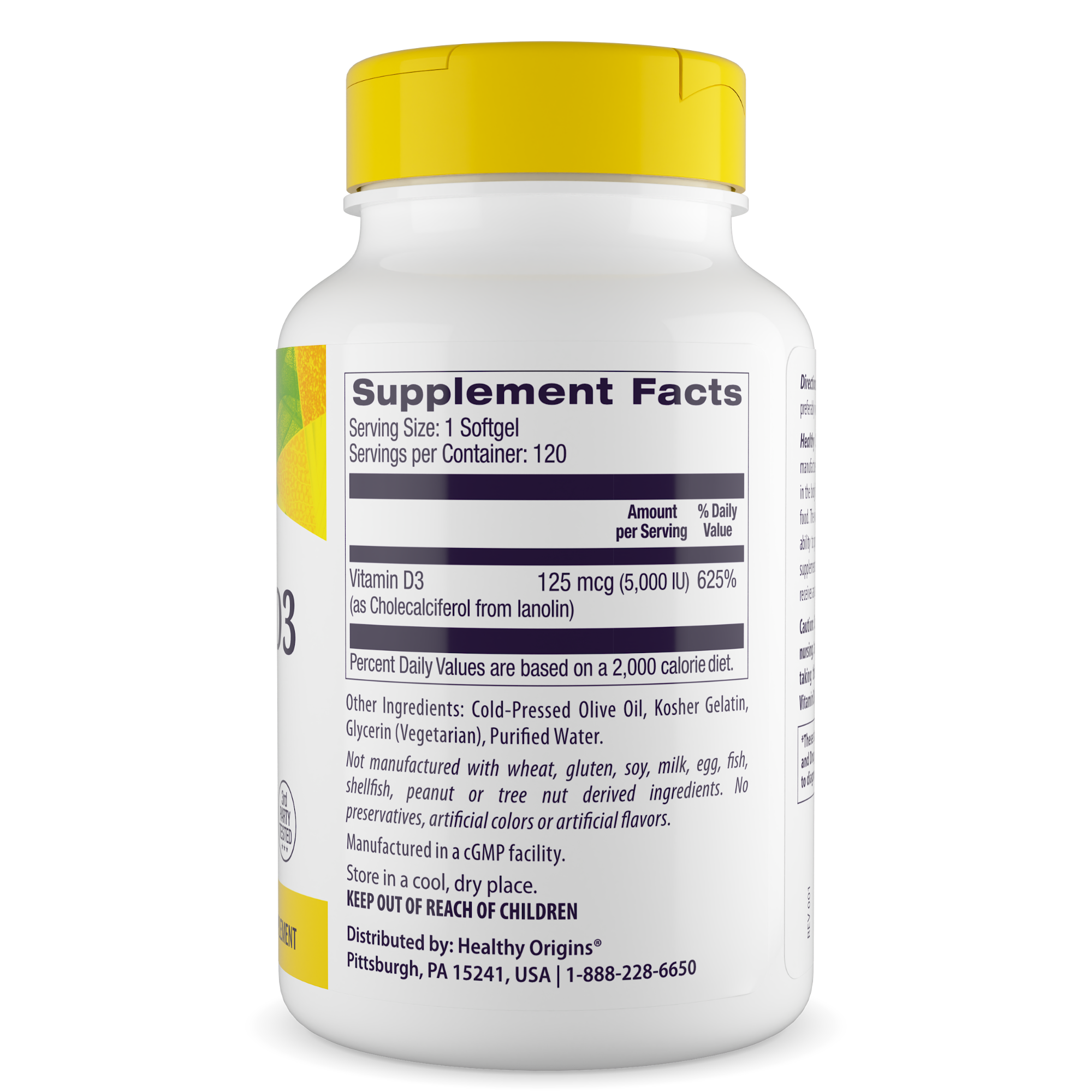 Healthy Origins - Vitamin D3 5,000 IU