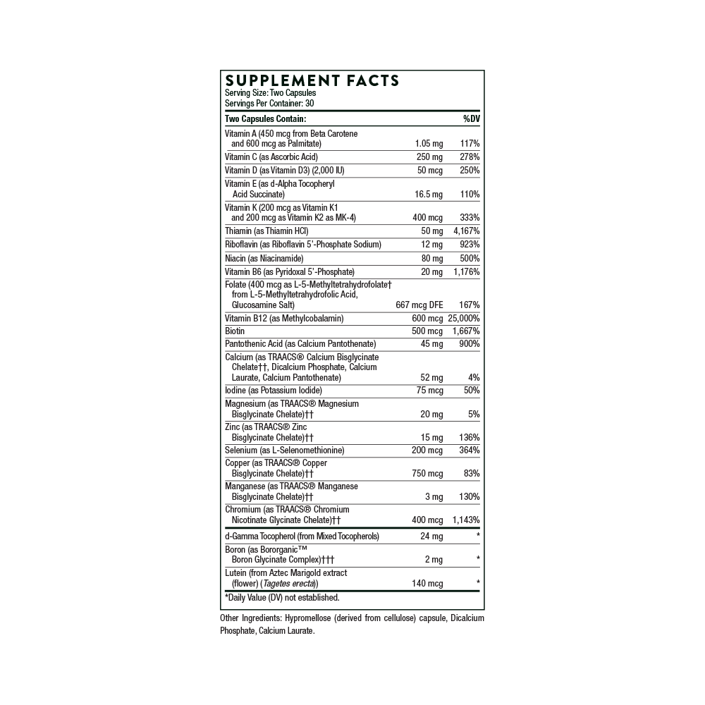 Thorne - Basic Nutrients 2/Day