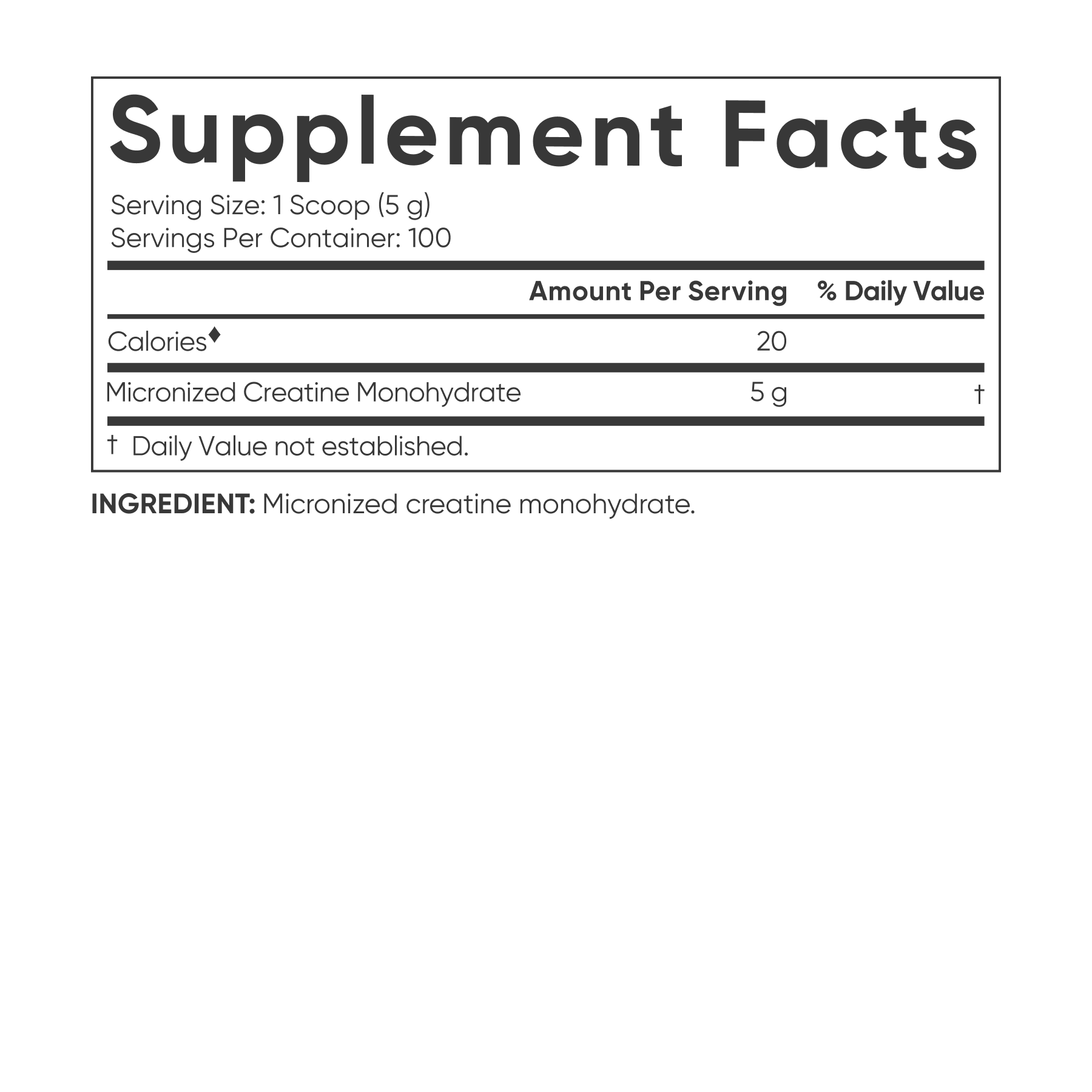 Sports Research - 一水肌酸，5G 微粉化肌酸 - 300 克，原味