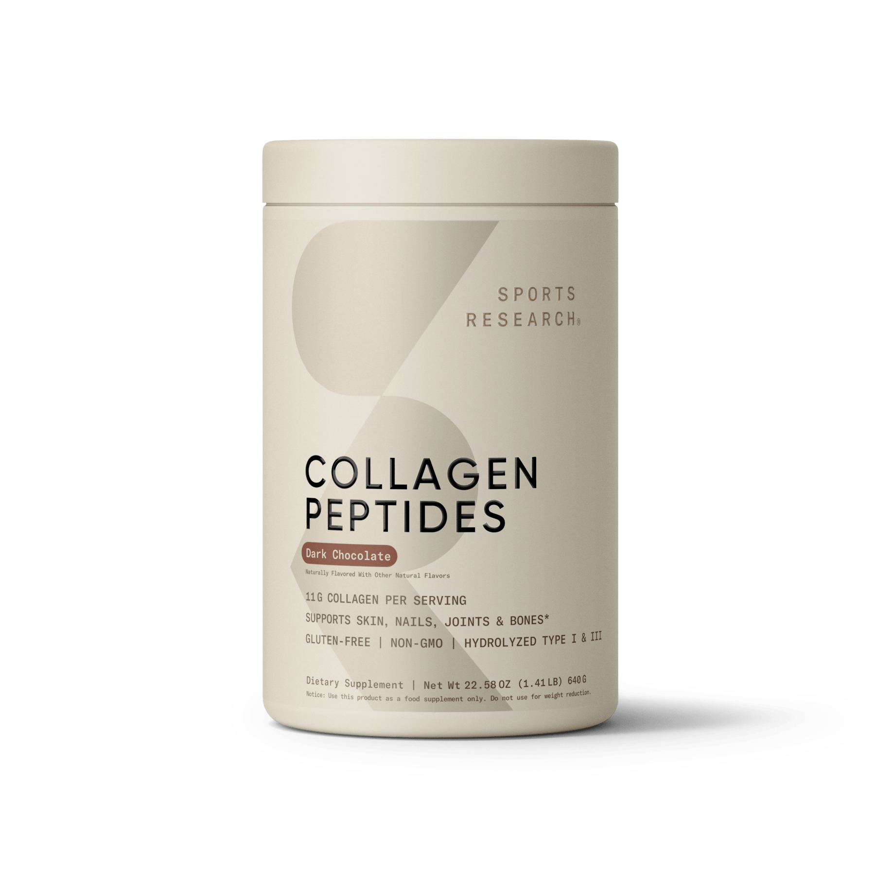 Sports Research - Peptides de collagène - Chocolat noir / 22oz