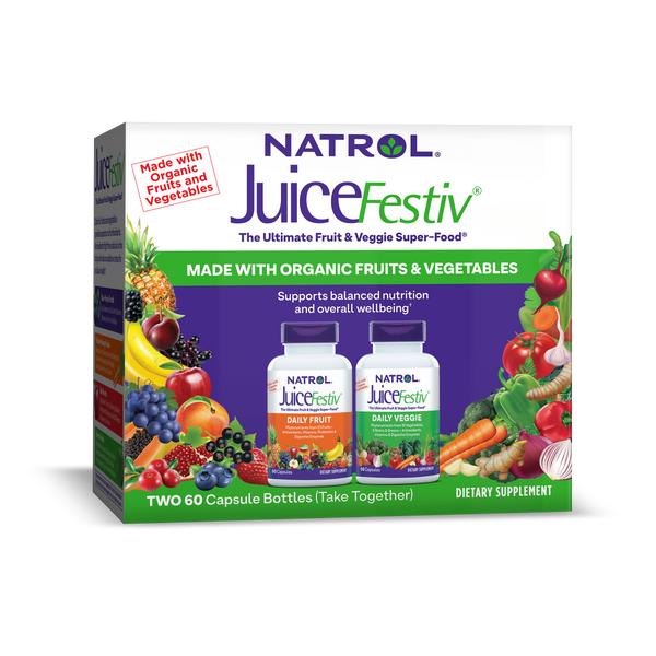 Natrol - JuiceFestiv（VeggieFestiv + FruitFestiv）60 + 60 粒