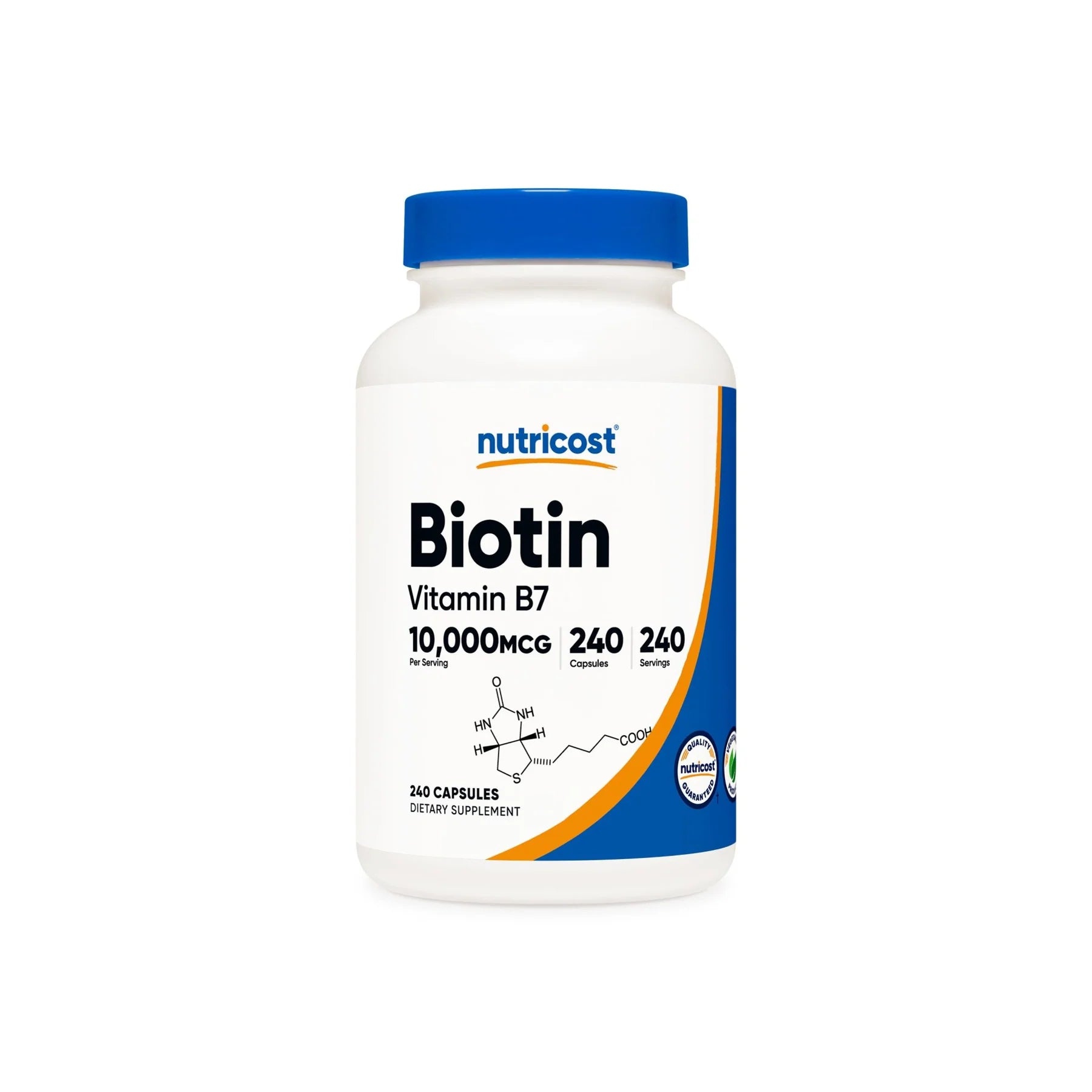 Nutricost - Biotine (Vitamine B7) 10 000 mcg, 240 gélules