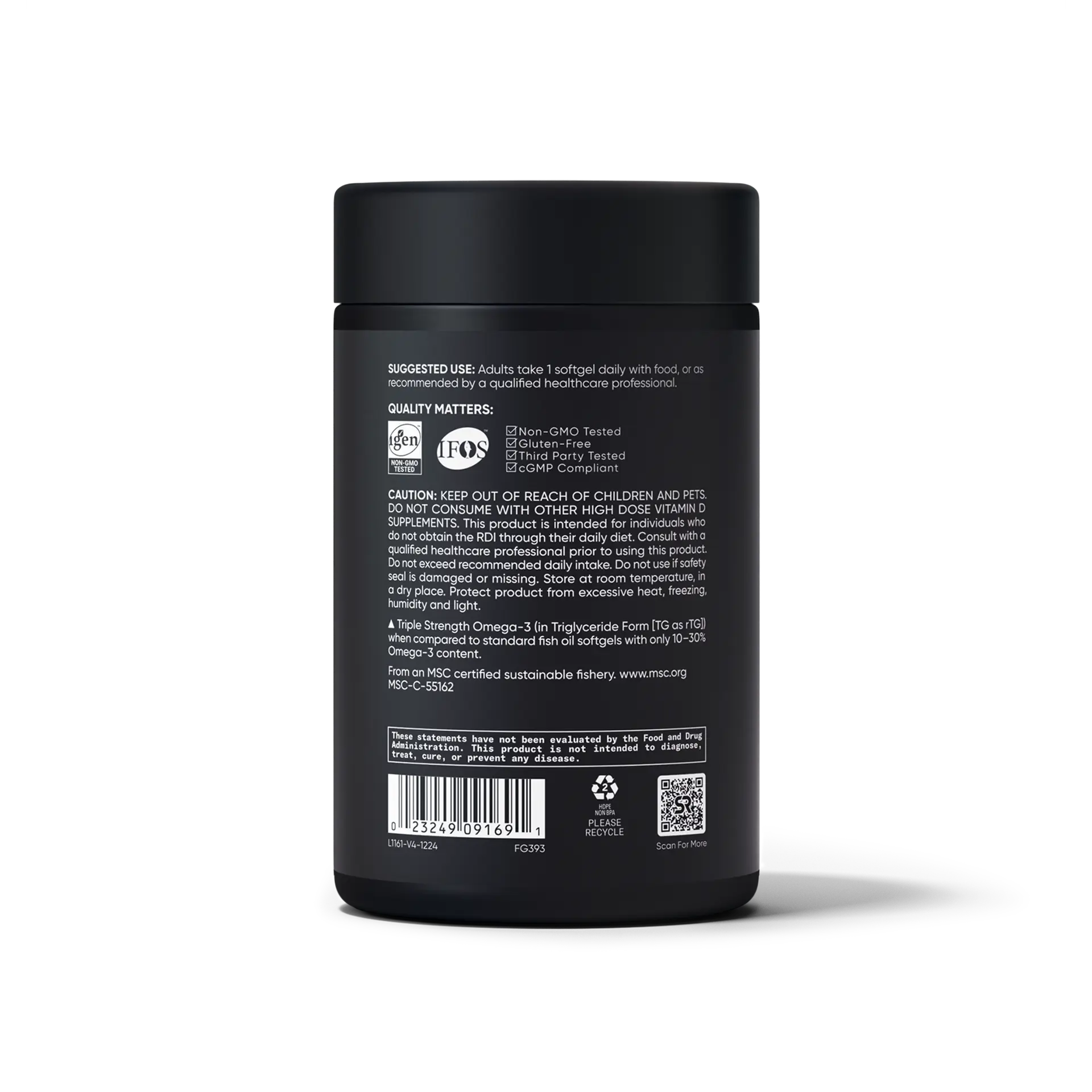 Sports Research - Omega-3 Fish Oil + Vitamin D3