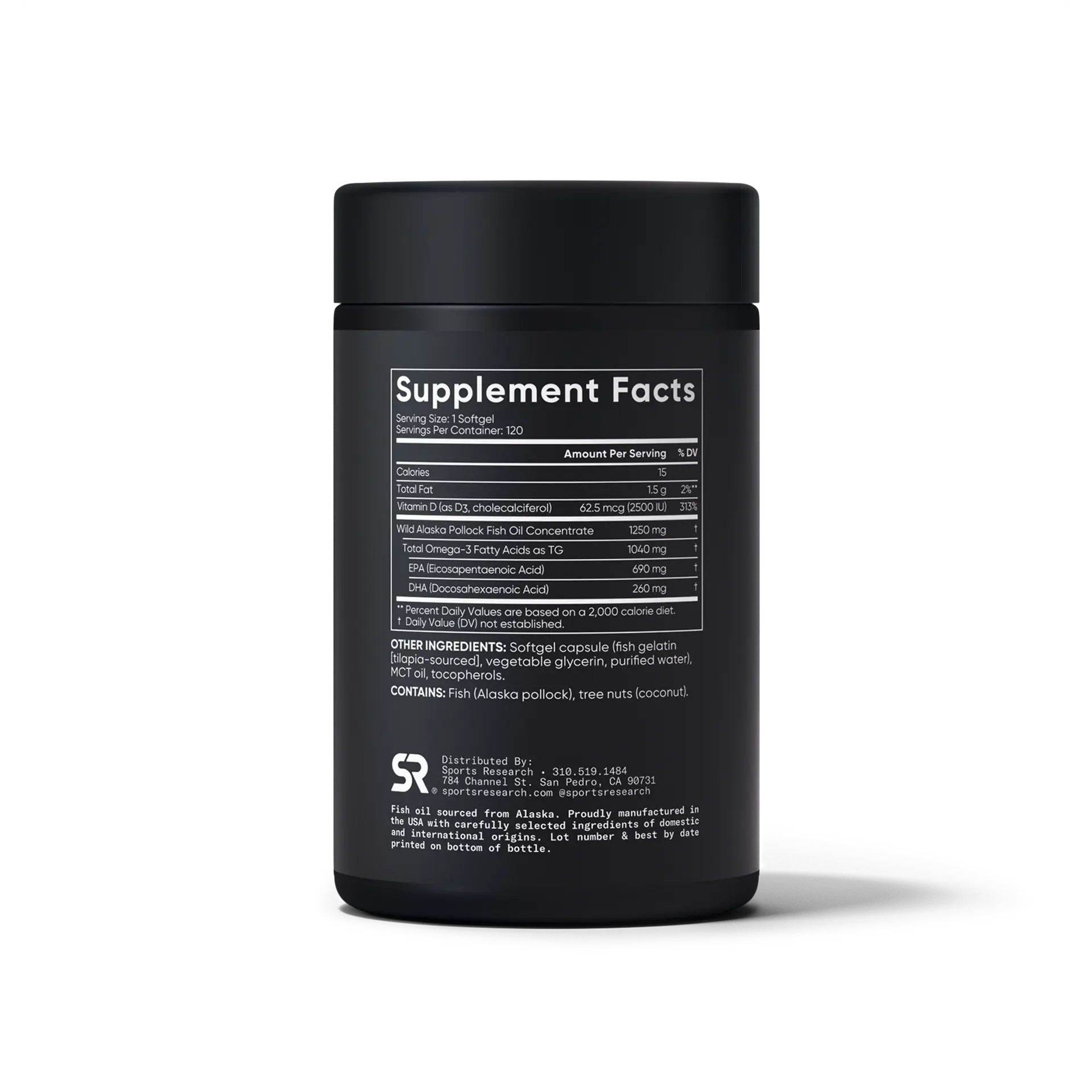 Sports Research - Omega-3 Fish Oil + Vitamin D3