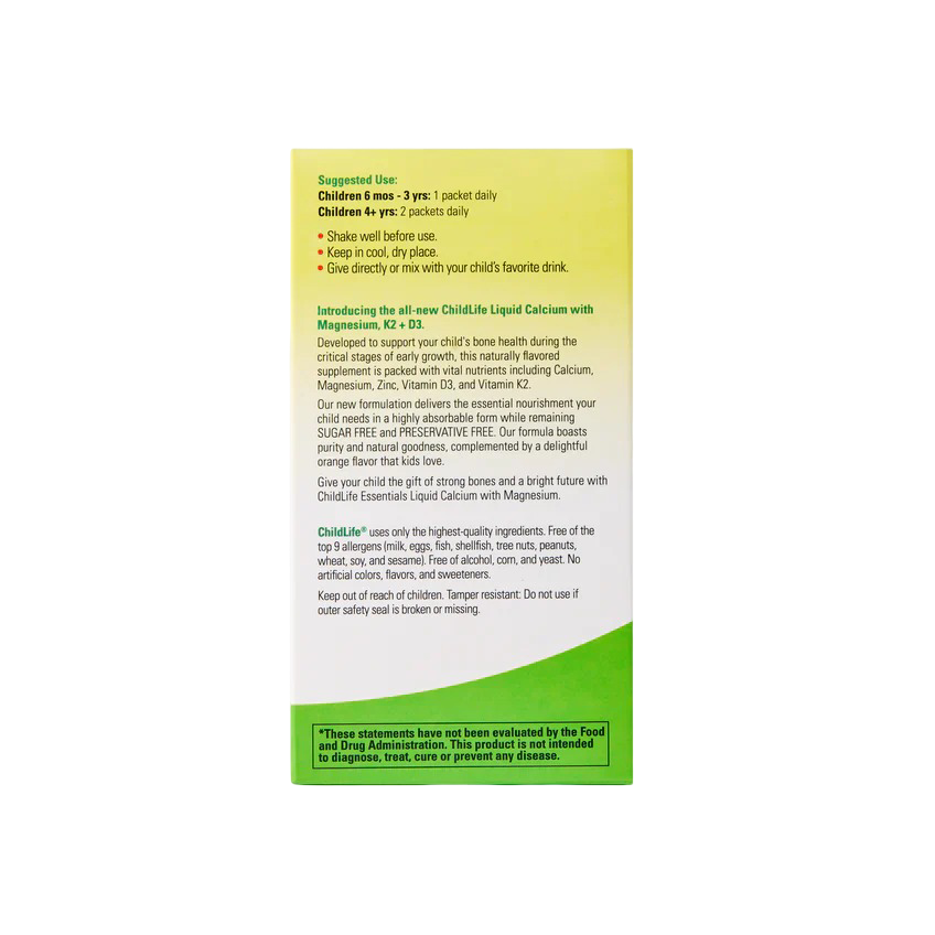 Childlife - Liquid Calcium with Magnesium Stick Packs