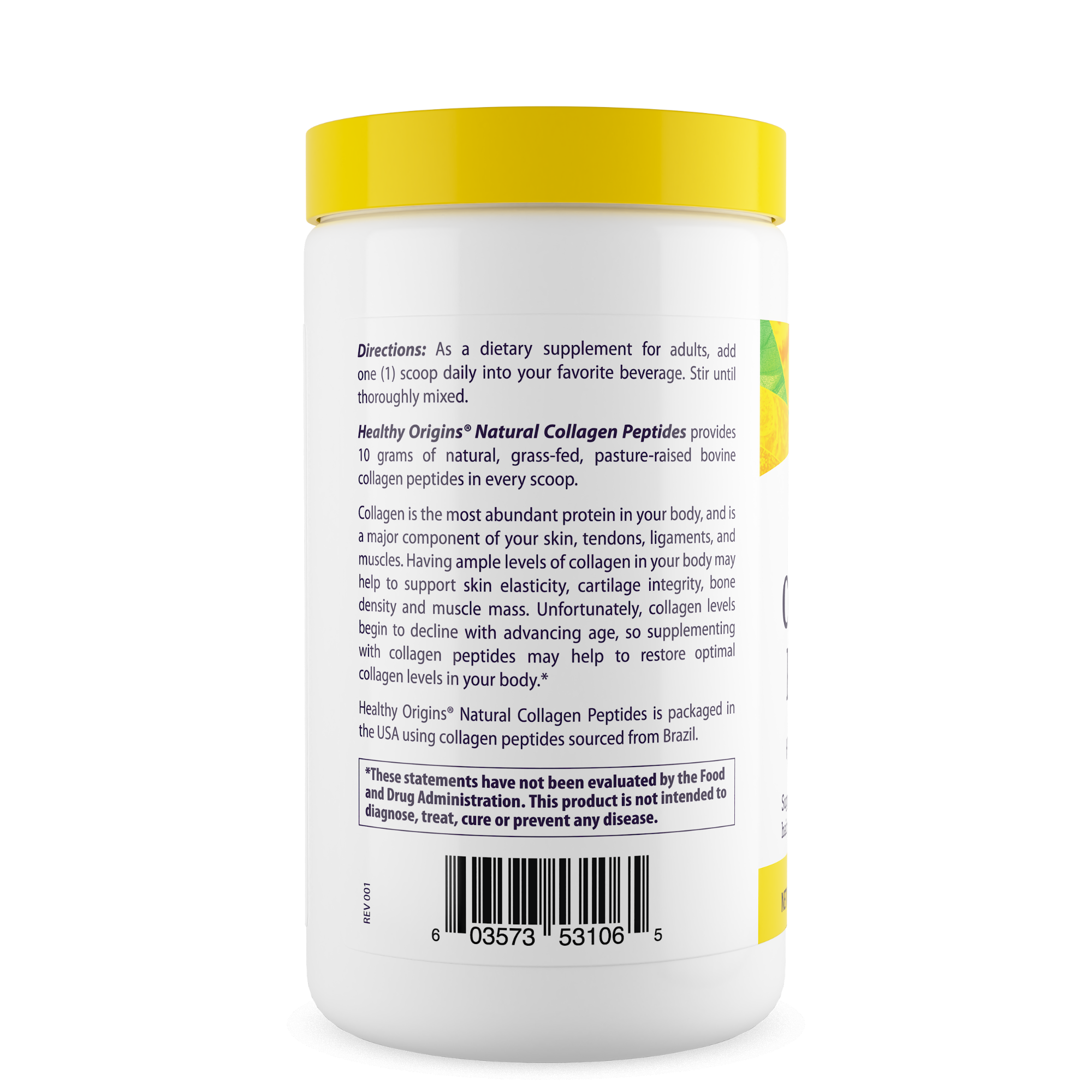 Healthy Origins - Peptides de collagène, hydrolysés de type I et III, 300 g